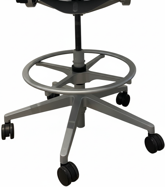 Footrest ring and gas cylinder for stool - compatible with Steelcase Think V2 stool and others