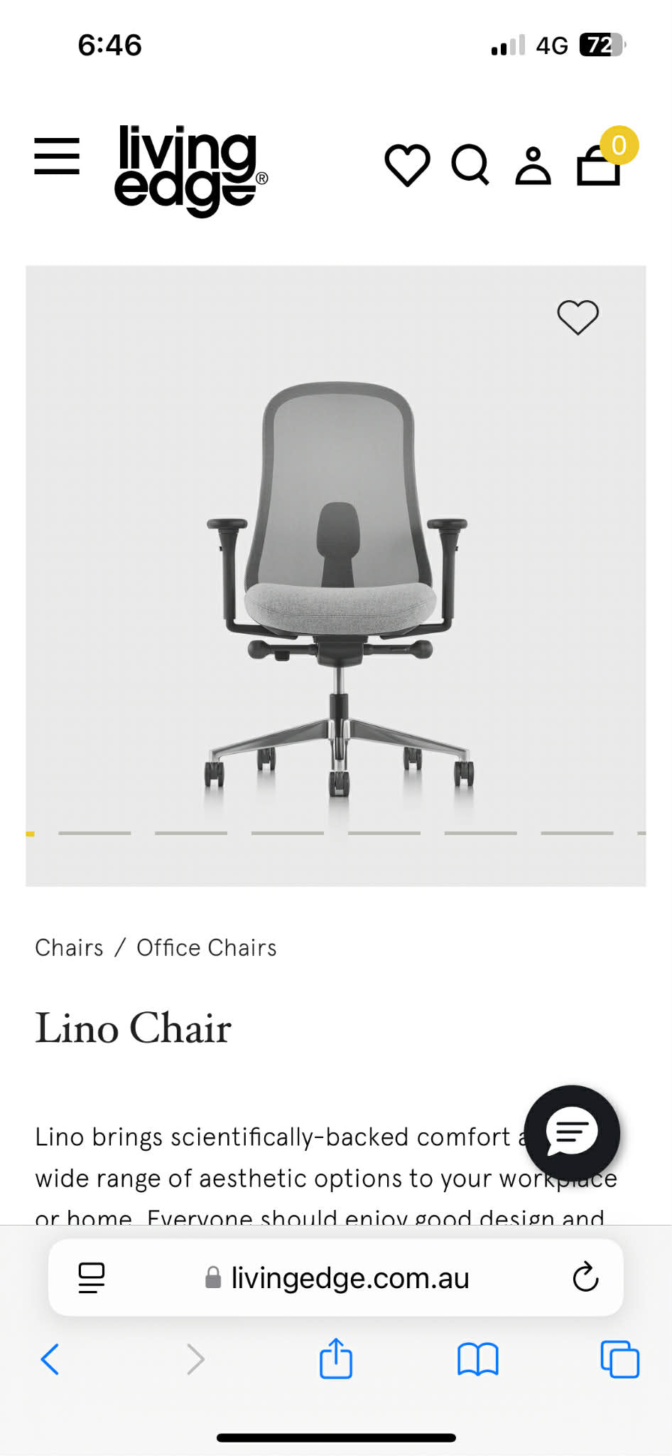 Herman Miller Lino Ergonomic Office Chair - Without armrs