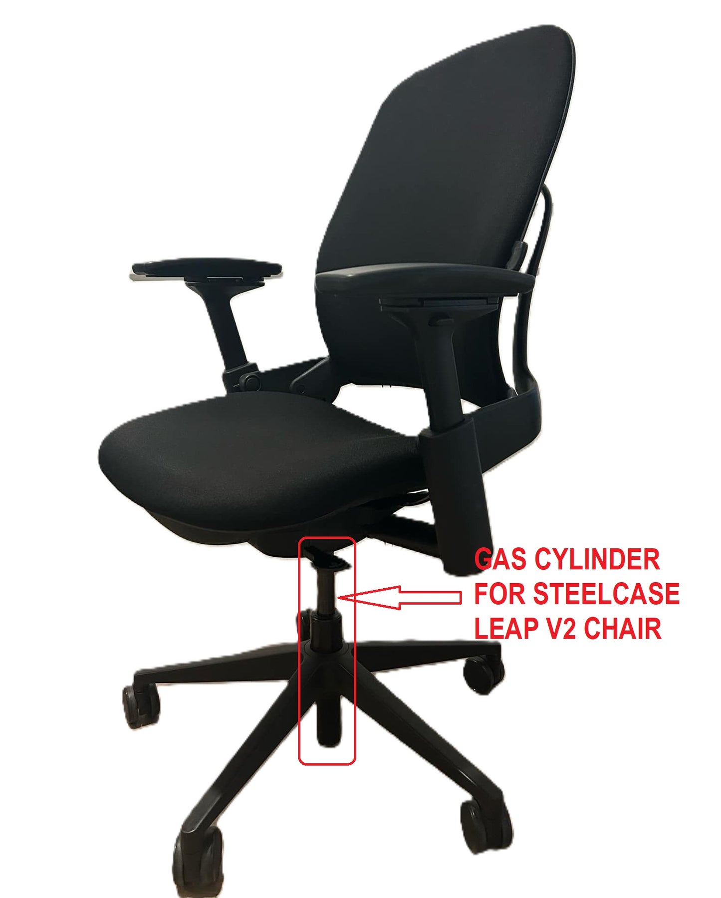 Gas cylinder for Steelcase Leap V2 chair – Side and Top activated