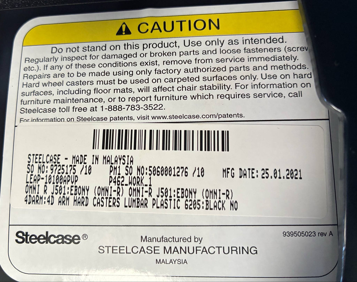Brand new in box Steelcase leap V2 ergonomic office chair