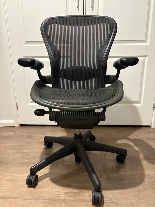 Refurbished Herman Miller Aeron Classic chair in black