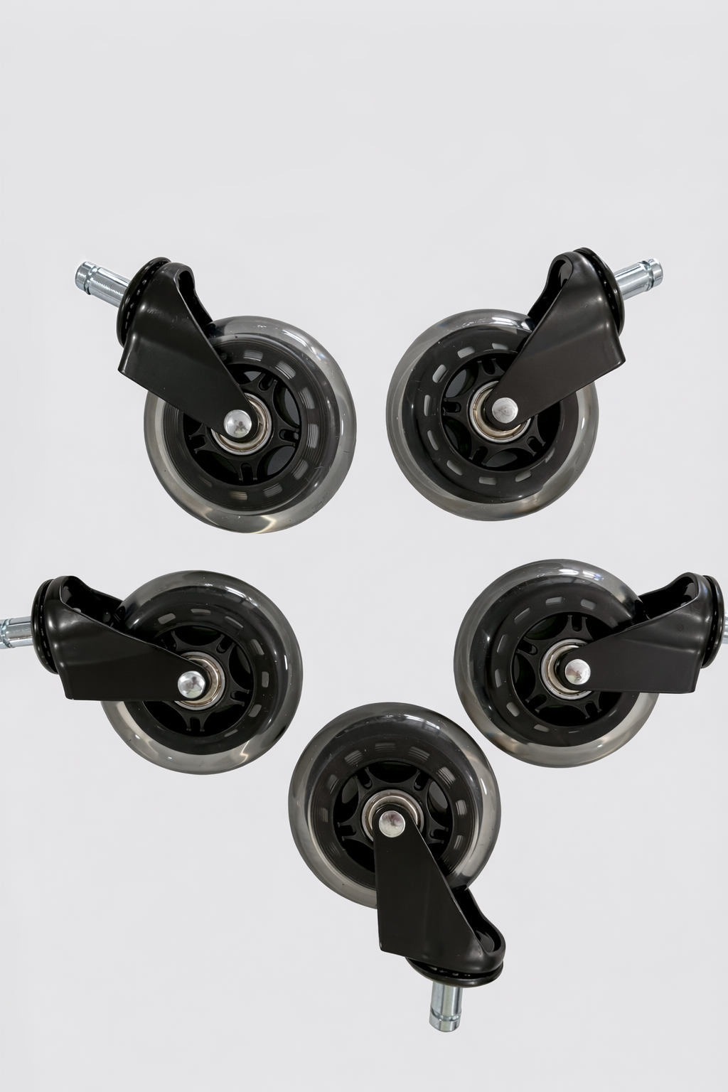 Office Chair Rollerblade Castors Suit to Herman Miller, Steelcase Chairs - Set of 5