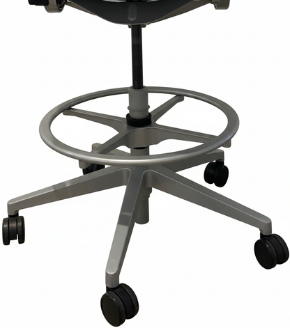 Footrest ring and gas cylinder for stool - compatible with Steelcase Think V2 stool and others