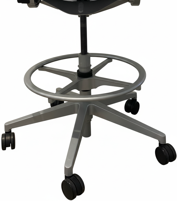 Footrest ring and gas cylinder for stool - compatible with Steelcase T ...