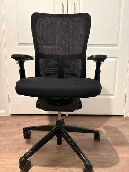 Refurbished Haworth Zody Ergonomic Office Chair – Black with 4D Armrests