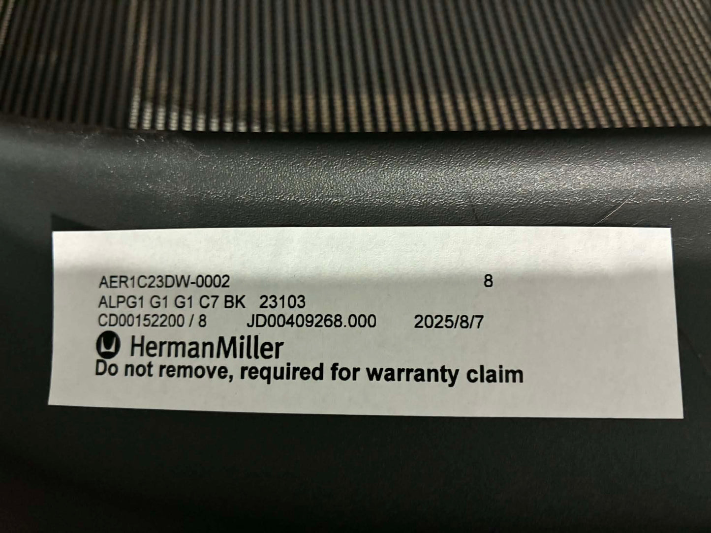 Herman Miller Aeron Remastered office chair - Brand new - Size C