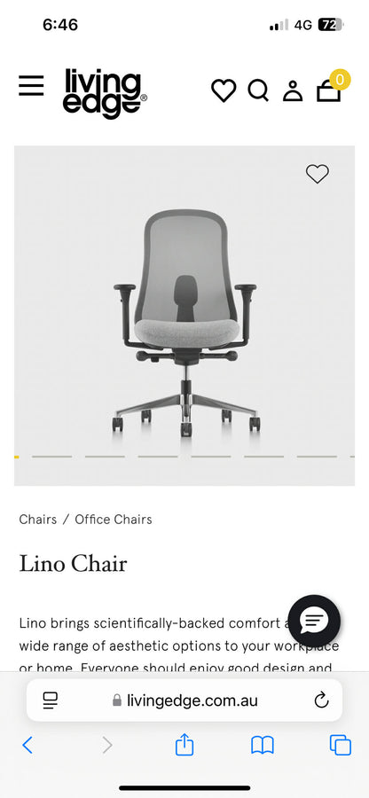Herman Miller Lino Ergonomic Office Chair - Without armrs