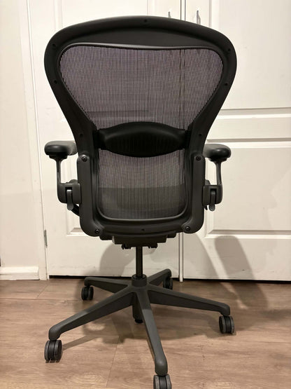 Herman Miller Aeron Remastered Chair – Size B, Graphite – Excellent Used Condition