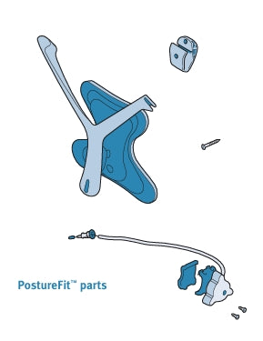 Posturefit Back Support Kit - Size B - For Hermɑn Miller Aeron Classic Chair