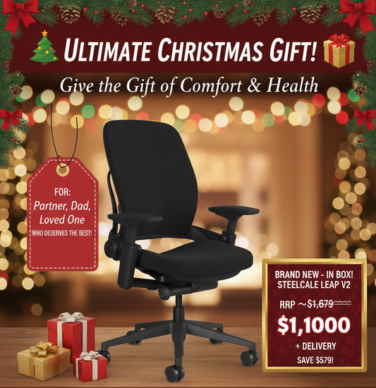 Christmas Comfort Sale — Give the Gift That Truly Matters: Steelcase Leap V2 (Brand New, In Box)