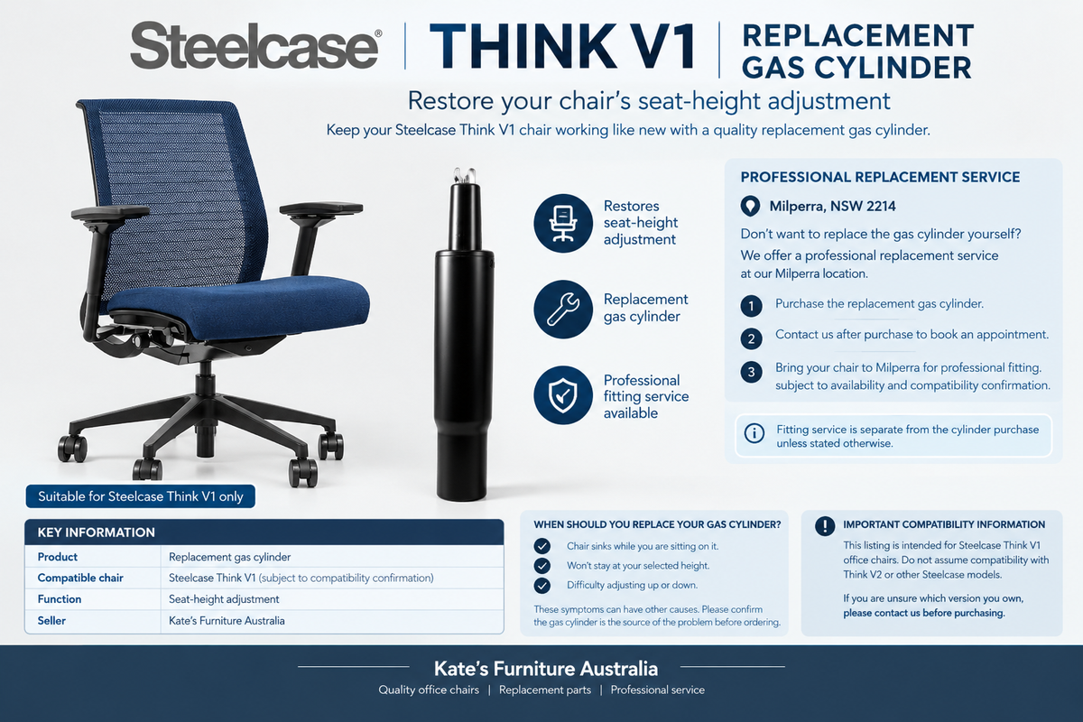 Steelcase Think V1 Replacement Gas Cylinder – Office Chair Gas Lift