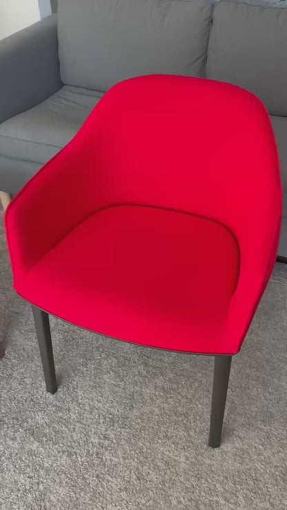 Vitra Softshell Tub Chair in Red – Modern Ergonomic Lounge Chair